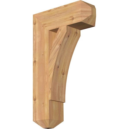 Ekena Millwork Thorton Craftsman Smooth Bracket, Western Red Cedar, 5 1/2"W x 18"D x 30"H BKT06X18X30THR04SWR